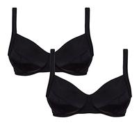 Cotonella 1 Stück L'Altra CD056 BH mit Spitzeneinsätzen ohne Bügel - Cup C, 2 Stück schwarz, 75C