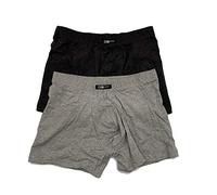Cotonella 2 Herren-Boxershorts aus Baumwolle mit Gummizug innen Farbe Grau sortiert Größe 8/3XL Art.2397, grau, XXXL