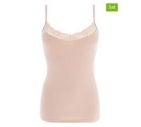 COTONELLA 2er-Set: Hemdchen in Beige - Größe XXL | Damen Loungewear