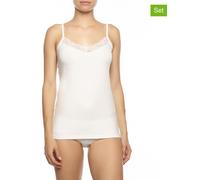 COTONELLA 2er-Set: Hemdchen in Weiß - Größe M | Damen Loungewear