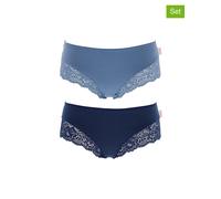 COTONELLA 2er-Set: Pantys in Blau - Größe L | Damen Unterteile