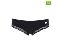 COTONELLA 2er-Set: Pantys in Schwarz - Größe S | Damen Unterteile