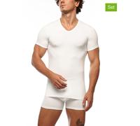 COTONELLA 2er-Set: Shirts in Weiß - Größe XXL | Herren Plussize