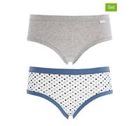 COTONELLA 2er-Set: Slips in Grau - Größe L | Damen Unterteile