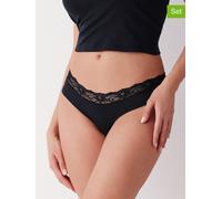 COTONELLA 2er-Set: Slips in Schwarz - Größe L | Damen Unterteile