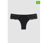 COTONELLA 2er-Set: Slips in Schwarz - Größe XL | Damen Unterteile