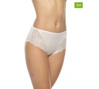 COTONELLA 2er-Set: Slips in Weiß - Größe L | Damen Unterteile