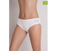 COTONELLA 2er-Set: Slips in Weiß - Größe L | Damen Unterteile