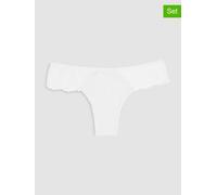 COTONELLA 2er-Set: Slips in Weiß - Größe M | Damen Unterteile