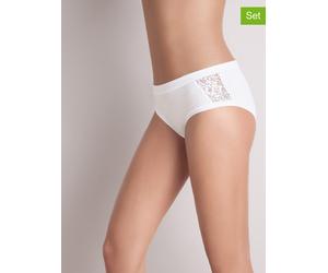 COTONELLA 4er-Set: Pantys in Weiß - Größe S | Damen Unterteile