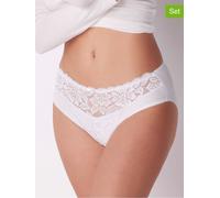 COTONELLA 4er-Set: Slips in Weiß - Größe L | Damen Unterteile