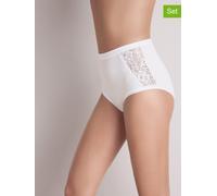 COTONELLA 4er-Set: Taillenpantys in Weiß - Größe XXL | Damen Unterteile