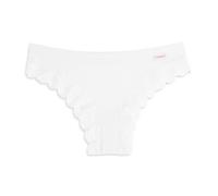 Cotonella, Brasilianisch aus weicher bi-elastischer Baumwolle mit Saum extra Komfort und Beinabschluss aus weicher elastischer Spitze - Art. AD613, Weiß, L