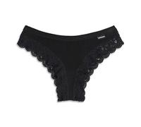 Cotonella, Brasilianisch aus weicher bi-elastischer Baumwolle mit Saum extra Komfort und Beinabschluss aus weicher elastischer Spitze - Art. AD613, Schwarz , 4