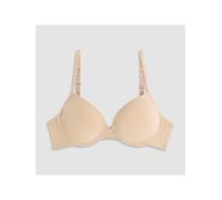 Cotonella, Manuela BH aus weicher und dehnbarer Mikrofaser - BH mit leicht gepolsterten und vorgeformten Körbchen, mit Bügeln und verstellbaren Trägern - Art.CD019, beige, 80B