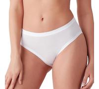 Cotonella Damen-Slip Midi mit extra bequemen Kanten, bielastische Baumwolle, Weiß, Schwarz und bunte Muster, Größen 2/S - 6/XXL, 3er-Pack, Weiß, XL