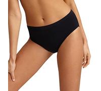 Cotonella® Set 6 Slips für Damen, Baumwolle, hohe Taille, Damen, Midi-Baumwolle, Anatomisch, 6 Schwarz, L