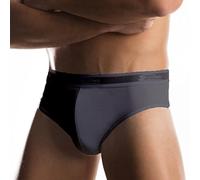 Cotonella Set mit 6 Slips für Herren, Weiß/Schwarz, Baumwolle, bi-elastisch, Art.2383 (6 Slips schwarz - 4 / M)