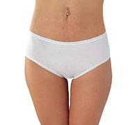 Cotonella Slip Midi für Damen, aus elastischer Baumwolle, Art. 3940, 6 Stück, Farben Weiß und Schwarz, 05 4017, Weiß, 05 4017 XX-Large