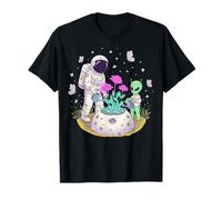 Cottagecore Alien and Astronaut Lunar Garden at The Moon T-Shirt
