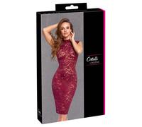 Cottelli LINGERIE Enges tailliertes Spitzenkleid in Bordeauxrot M