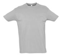 COTTON CLASSICS T-Shirt grau melange, Rundstrickware, Elasthan-Rippstrickausschnitt, XL