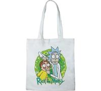 cotton division BWRIMODBB003 Tote Bag Rick and MorTY Peace Among World, 38 x 40 cm, Weiß