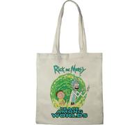 cotton division BWRIMODBB004 Tote Bag Rick and Morty, Peace Among World, 38 x 40 cm, Ecru, Ecru