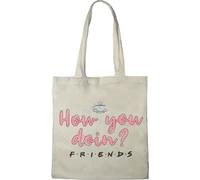 cotton division Einkaufstasche, Motiv: HOW YOU DOing?, Referenz: BWFRIENBB005, Ecru, 38 x 40 cm
