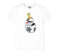 cotton division Jungen Boloonets039 T-Shirt, weiß, 8 Jahre