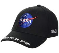 Cotton Division Offizielles NASA-Logo Bedruckte Baseballkappe, Sommer, verstellbar, Streetwear, Geburtstagsgeschenk, Unisex | Scheitern ist Keine Option | Schwarz