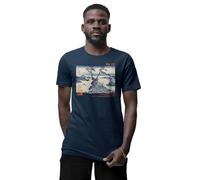 cotton division T-Shirt für Herren, Marineblau, XXL