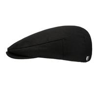 Cotton Herringbone Flatcap - schwarz / XL (61-62 cm)