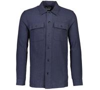 Lindbergh Regular Fit Hemdjacke dunkelblau, Einfarbig