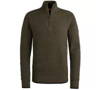 PME Legend Half Zip Structure Sweater Beluga Grün - Größe 3XL Dunkelgrün 3XL