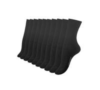 Cotton Prime 10 Paar Damen Socken schwarz, COMFORT, Ohne Gummibund, Baumwolle, Gr. 35-38