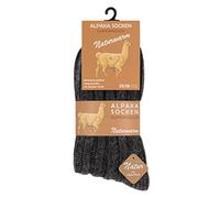 Cotton Prime 2 Paar Alpaka Socken, Wollsocken mit warmer Alpakawolle für Damen und Herren, grau, Gr. 35-38
