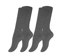 Cotton Prime 2 Paar Unisex Trachtensocken, Trachtenstrümpfe, Kniebundstrümpfe mit Zopfmuster