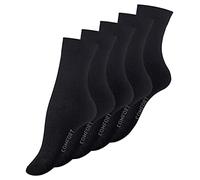 Cotton Prime 20 Paar Damen Socken schwarz, COMFORT, Ohne Gummibund, Baumwolle, Gr. 35-38