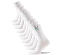 Cotton Prime Basic Socken Herren & Damen Baumwollsocken (10 Paar) Klassische Socken mit Baumwolle, Weiss, Gr. 43-46