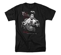 Cotton Soul Bruce Lee Dragon Unisex T-Shirt, Schwarz, Schwarz , XXL