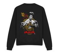 Cotton Soul Bruce Lee Golden Year Of The Dragon Unisex Sweatshirt, Schwarz, Schwarz , XXL