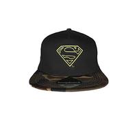 Cotton Soul DC Comics Superman Outline Snapback Cap, Black/Camo, One Size, Schwarz / Camoufalge, Einheitsgröße