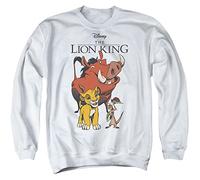 Cotton Soul Disney König der Löwen Simba Pumbaa Crew Sweatshirt Weiß, weiß, XXL