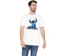 Cotton Soul Disney Lilo and Stitch Just Chill Unisex T-Shirt, Weiß, weiß, L