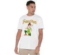 Cotton Soul Disney Peter Pan Panpipes Herren T-Shirt, Weiß, MED