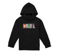 Cotton Soul Marvel Avengers Hero Brick Logo Youth Kids Jungen/Mädchen Pull-Over Hoodie, Schwarz