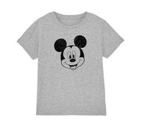 Cotton Soul Mickey Mouse Mono Face Boys T Shirt, Grey Heather, 3-4 Years