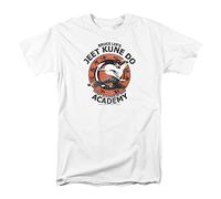 Cotton Soul Retro-Filme & Kult-TV-Kollektion Herren-T-Shirt, Weiß - Bruce Lee Academy, S