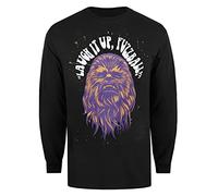 Cotton Soul Star Wars Chewbacca Laugh It Up Fuzzball Herren Langarm-T-Shirt, Schwarz , L